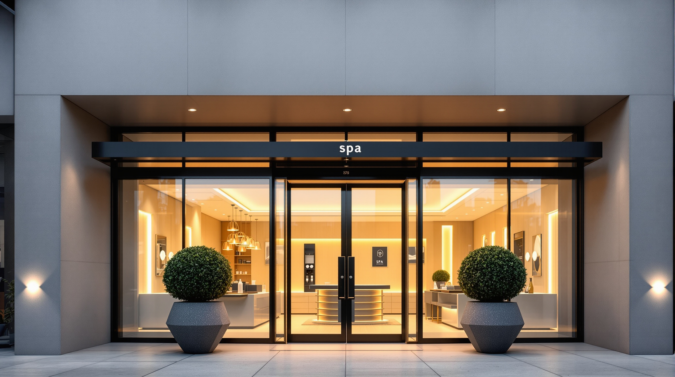 Elegant spa exterior