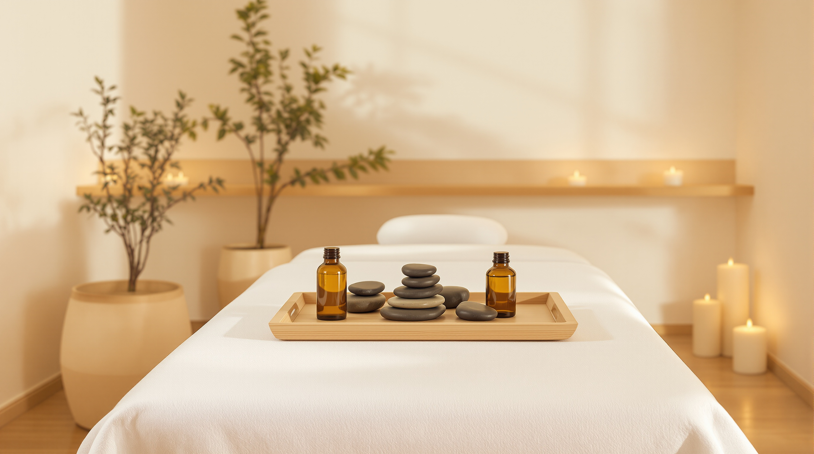 Tranquil spa treatment room